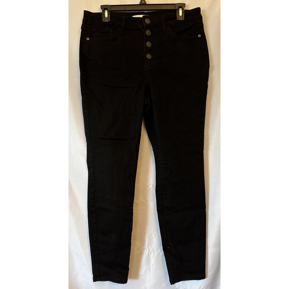 Lauren Conrad Women's Black Size 12 Skinny Denim Jeans Button Fly